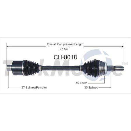 Surtrack Axle Cv Axle Shaft, Ch-8018 CH-8018